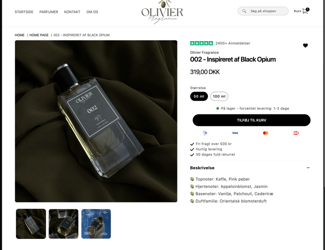 Køreklar webshop med stort potientale 