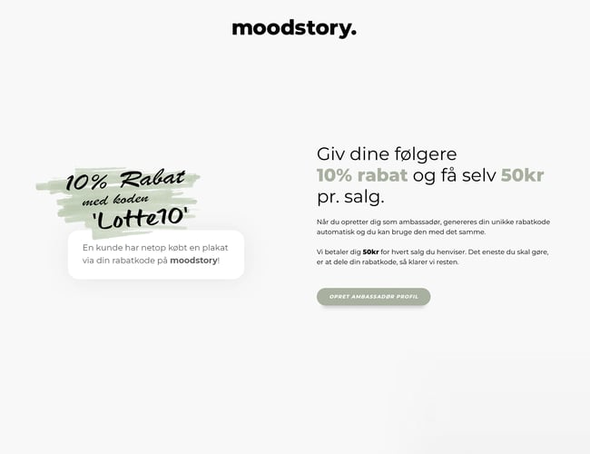 Unikt NFC plakat koncept med indbygget specialudviklet influencer platform. Der er brugt 500 (!) udviklingstimer på portalen, som er meget kompleks og 99% automatiseret. 
