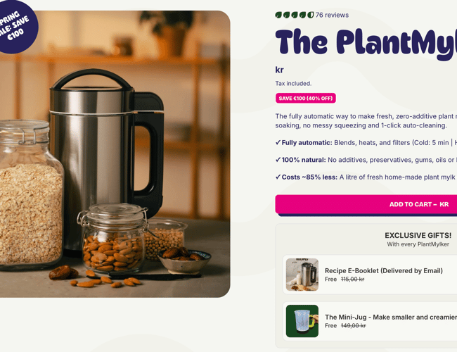 MEGA cool plante-brand - Nordic Mylk - med solidt internationalt salg sælges nu!