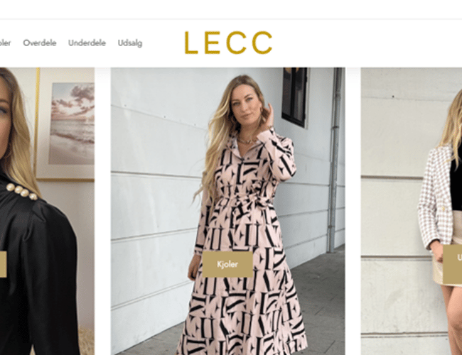 Lecc.dk - Omsætning første år 1.200.000 kr. - 71.000 Facebook følgere og 13.800 instagram følgere