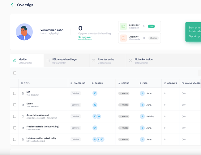 Agreeo.io – Komplet platform til digitale kontrakter, samarbejde og e-signering