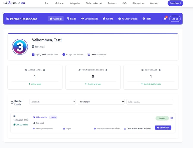Få3Tilbud.nu – AI-drevet Leadgenereringsplatform (100% automatiseret)