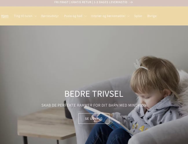 Dropshipping butik med salg af baby-børne udstyr