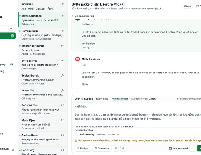 Nemma.dk – AI-kundeservice til Shopify-webshops. Overtag produktet og byg din egen forretning.