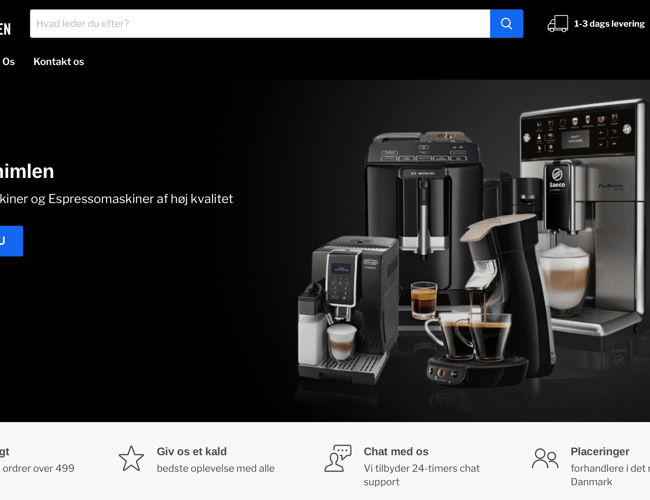 Webshop med salg af alle tiders kaffeprodukter - START 2022 MED EN HELT NY WEBSHOP!