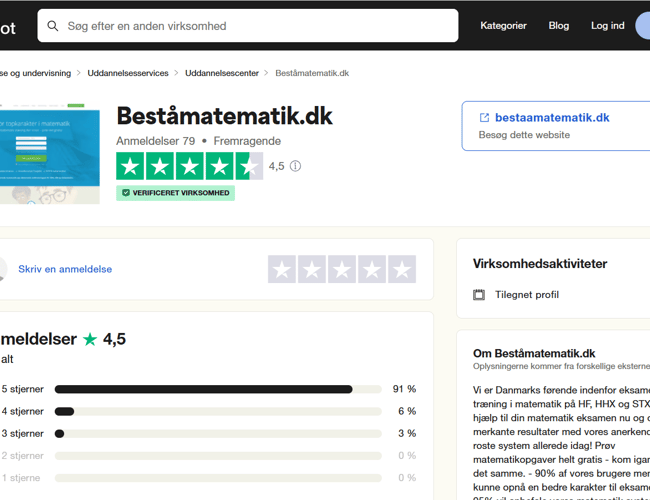 Beståmatematik.dk til salg! Danmarks førende matematiktræner med 900 abonnementer på sit højeste