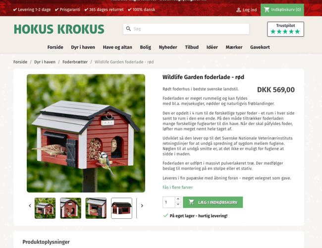 Etableret webshop med have- og boligartikler