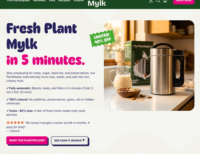 MEGA cool plante-brand - Nordic Mylk - med solidt internationalt salg sælges nu!