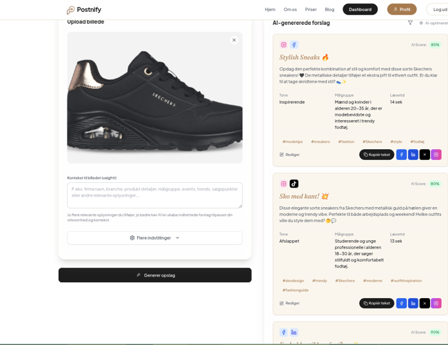 Postnify.dk – 100% automatiseret AI-platform til sociale medier – KLAR TIL OVERTAGELSE (NETOP NEDSAT!)