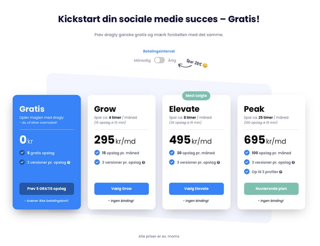 Dragly.dk - Forvandler billeder til perfekte SoMe opslag på få sekunder! 100% automatisere AI platform med indbygget Ambassadør system. Ca. 700 udviklingstimer!