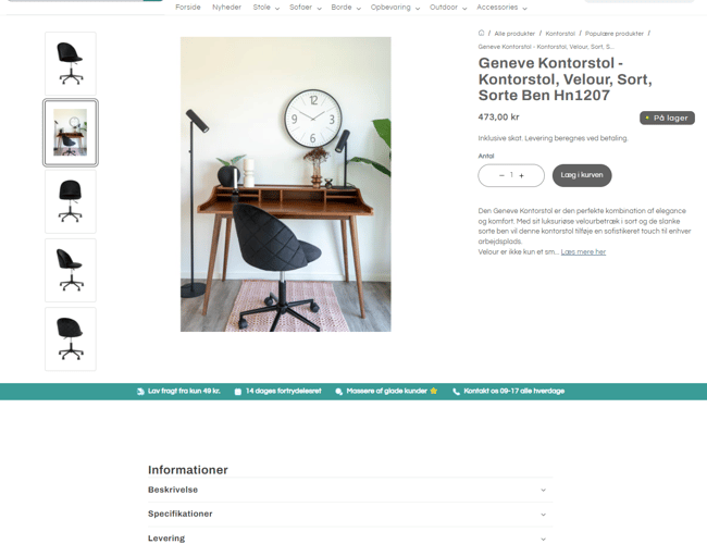 Bolig & interiør webshop med potentiale   