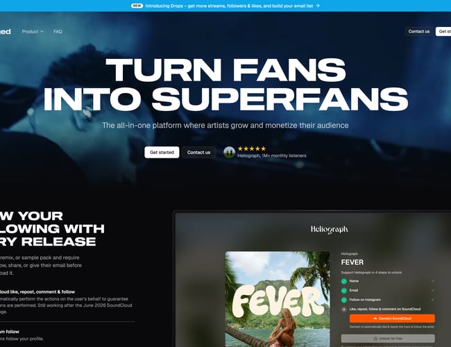 Superfan platform i musikbranchen - 120 registrerede artister, 100% organisk vækst og 34.000+ leads