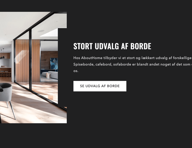 Dropshipping shop med salg af møbler - Avancen ligger på mellem 35-50%.