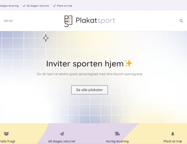 3 år gammel plakat brand, med egen webshop