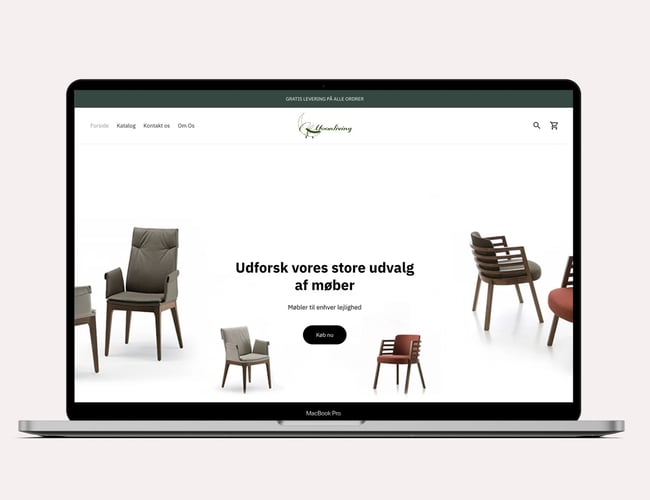 Dropshipping webshop med møbler 