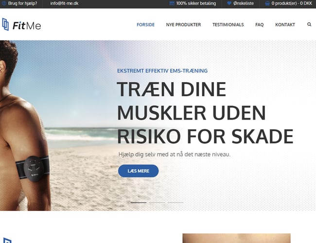 Fit-me: Webshop med produkter og stort potentiale - Færdig webshop og lager i Randers