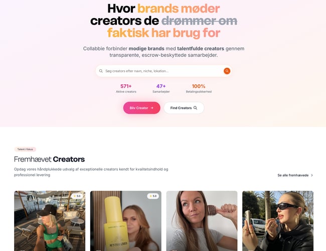 Influencer/Creator Marketing platform - Skalerbar SaaS-løsning