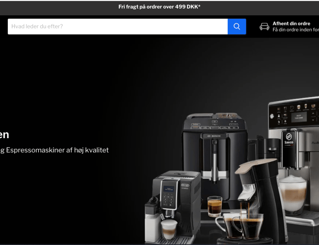 Webshop med salg af alle tiders kaffeprodukter 