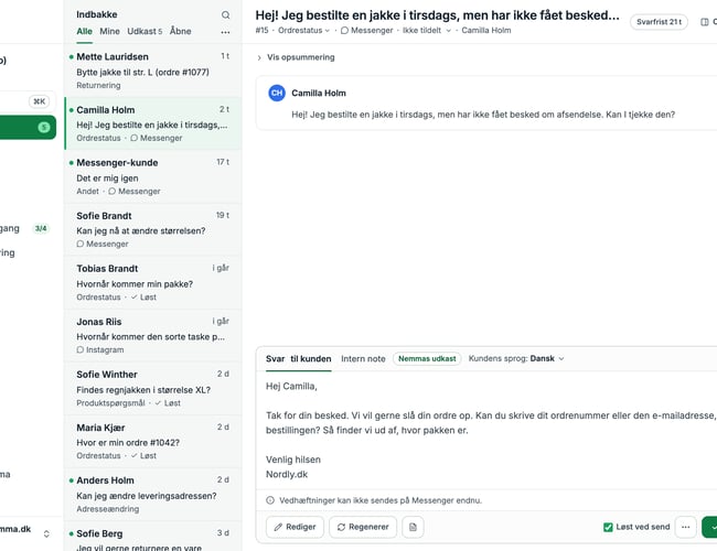 Nemma.dk – AI-kundeservice til Shopify-webshops. Overtag produktet og byg din egen forretning.