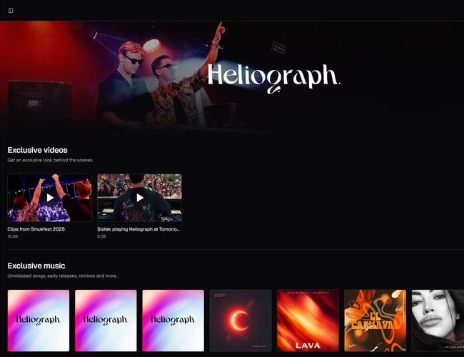 Superfan platform i musikbranchen - 120 registrerede artister, 100% organisk vækst og 34.000+ leads