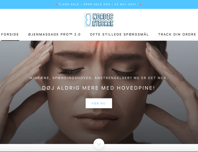 Dropship Webshop med salg af Øjenmassager