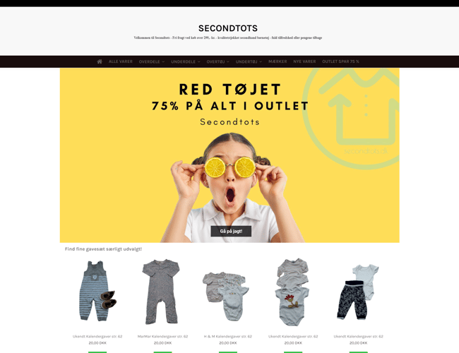 Secondhand webshop med børnetøj sælges