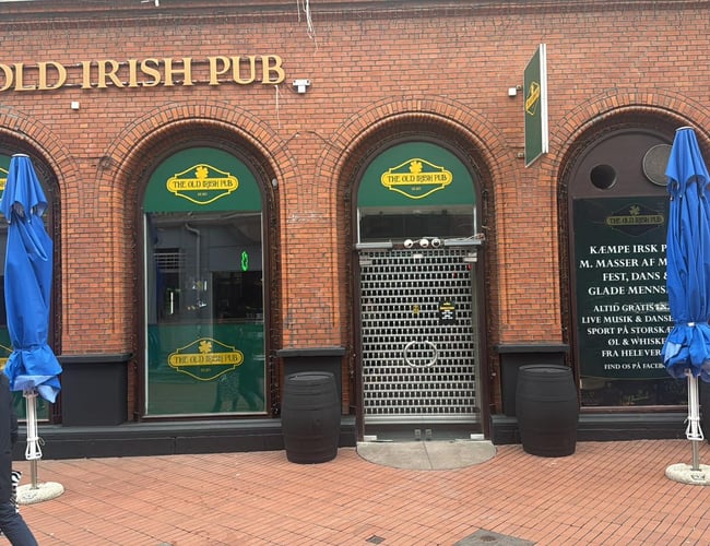Irish pub - overdrages - Ingen nøglepenge