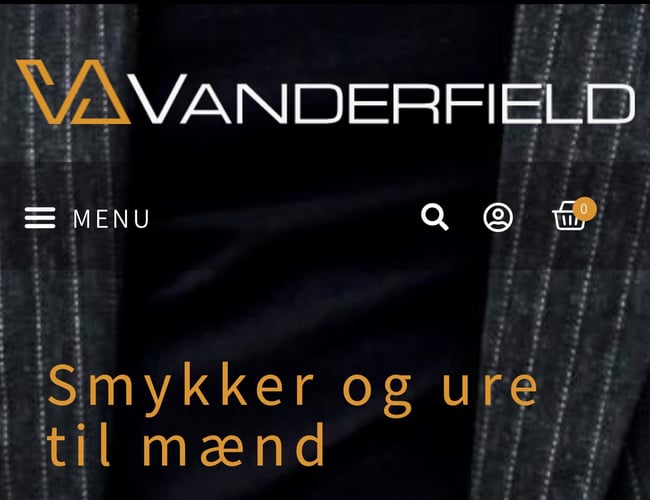 VANDERFIELD.dk. Webshop Herresmykker & -ure.