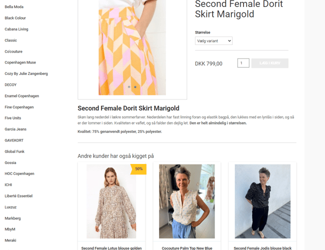Lækker tøjbutik og webshop sælges.