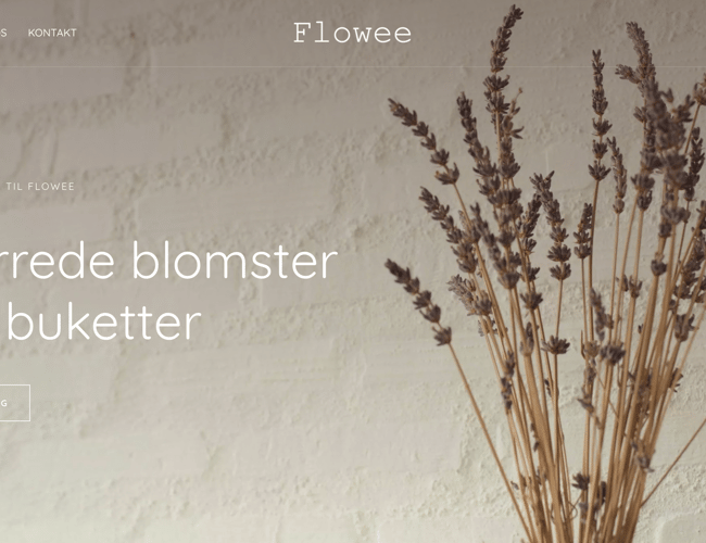Webshop med tørrede blomster
