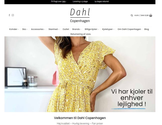 dahlcopenhagen.dk modewebshop for kvinder sælges - Leverandør kontakter medfølger.