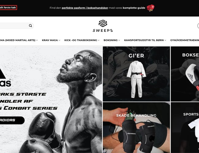 Bliv ejer af en online kampsportsbutik i vækst