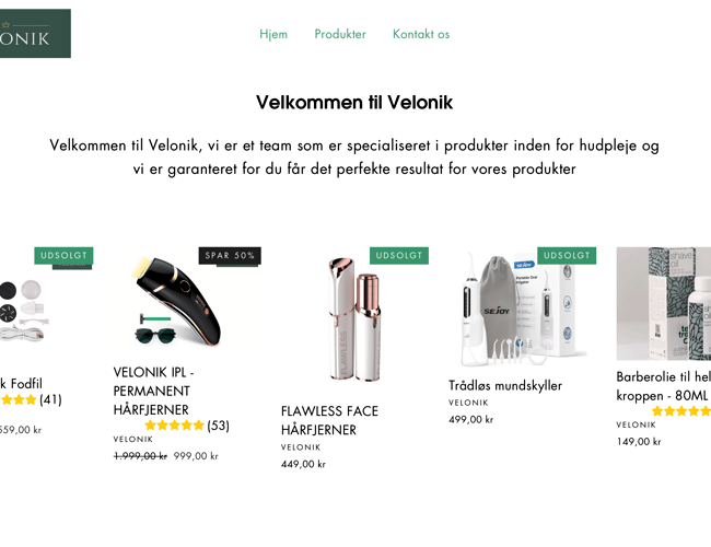 Opdag Skønheden: Velonik.dk - Din Køreklare Dropshipping-Oase for Hudplejeprodukter!