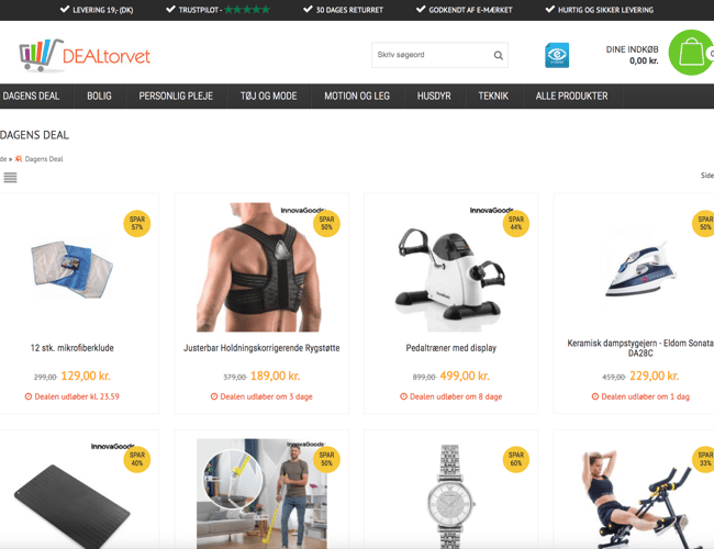 Salg af kendt webshop - Omsætning: 830.000 DKK - Trustpilot score på 4,5 ved 504 anmeldelser.