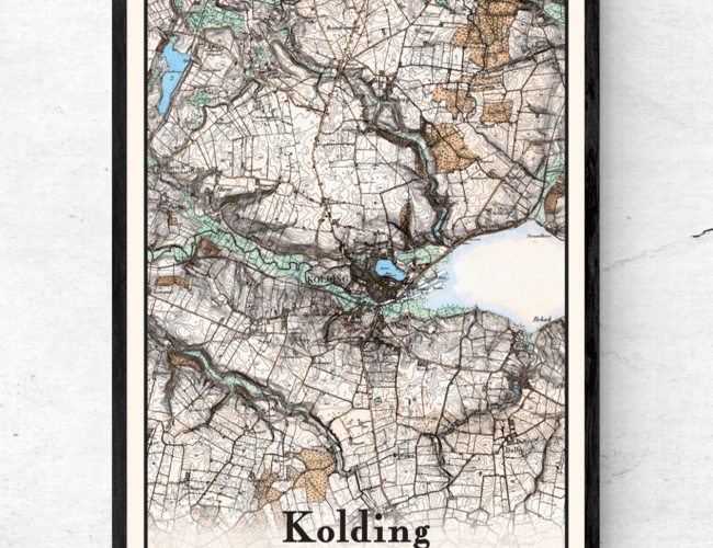 Dropshipping plakat webshop med historiske kort