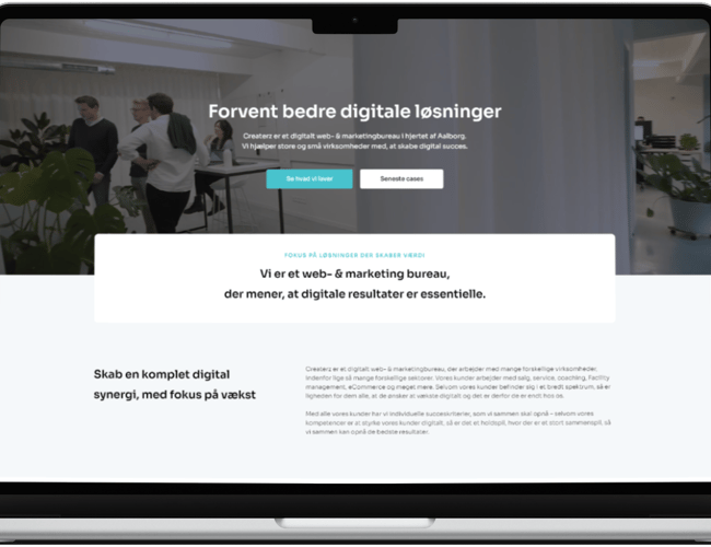 Webbureau med stor case portføjle til salg