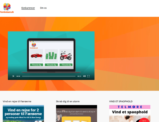 salg af Tombolaen.dk 