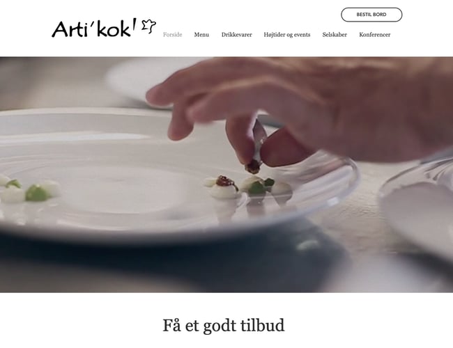 Restaurant Artikok - Flot restaurant/selskabslokale til salg - Omsætning på 3.500.000 kr. Løn til ejer