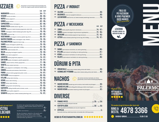 Køreklar webshop og visuel identitet til restaurant/pizzaria