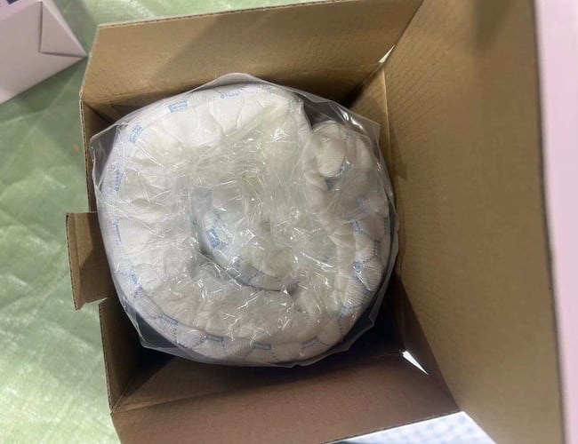 Varelager med puder + branding