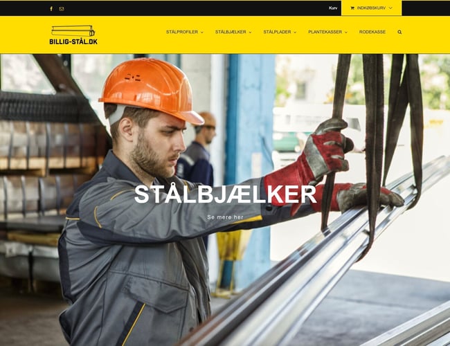 Webshop med salg af stål - Salg af plader og profiler i stål på ønsket mål, samt salg af plantekasser m.m. 