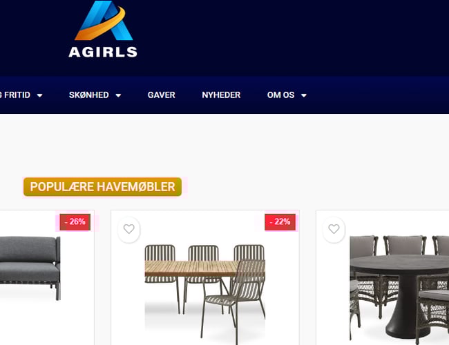 Agirls.dk - affiliate side som lige er blevet åbnet og har allerede lavet 50 salg