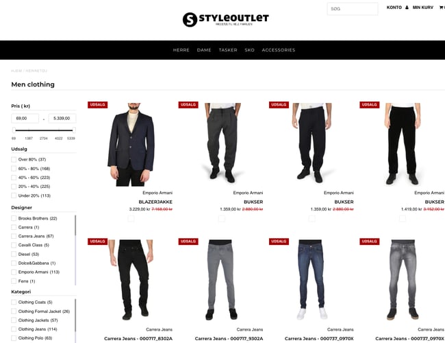 Styleoutlet.dk - Nyopstartet dropshipping webshop med over +4500 produkter fra alle de kendte modetøj brands.