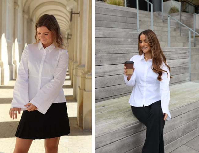 Varelager af skjorter til kvinder