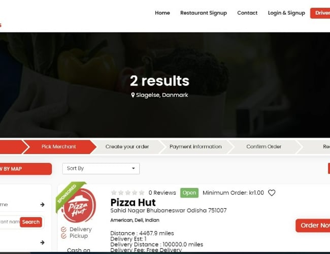 AndEats.com en komplet løsning til levering af mad/dagligvarer som, Justeat, Hungry.dk og Wolt med tilhørende 6 apps (3 til hver OS )(iOS og Android) og .dk og .com domæner.