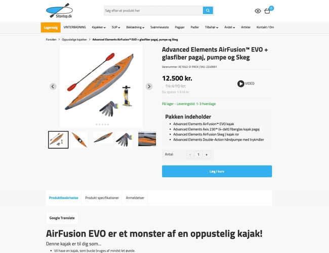 Europæisk webshop kæde med tusindvis af tilfredse kunder. Populære og attraktive outdoor produkter.