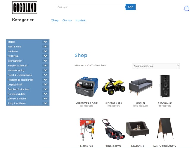 Webshop dropshipping med + 40.000 produkter