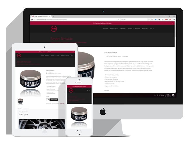 Salg af funktionsdygtig webshop med flot design