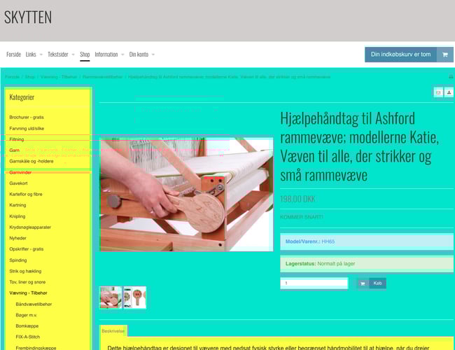 Skytten-danmark.dk - 38 årig virksomhed med salg af væve og -tilbehør samt garn. - Resultat 255.000 kr.