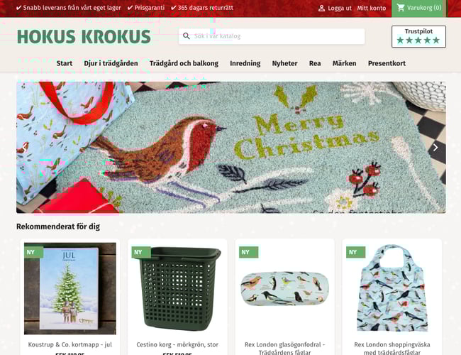 Etableret webshop med have- og boligartikler